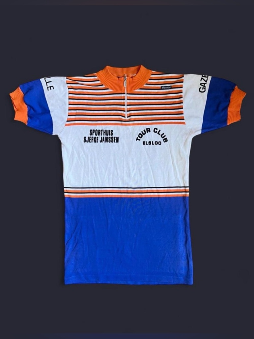 Vintage 60’s 70’s Gazelle Santini Sjefke Janssen Dutch cycling jersey
